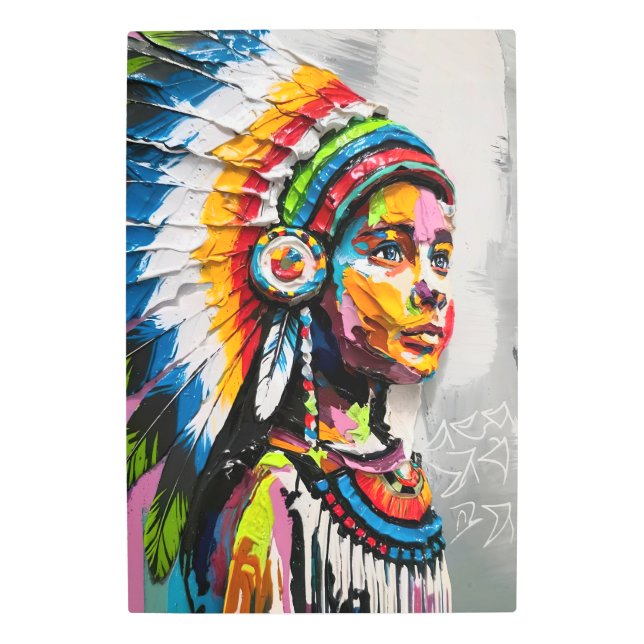 「先住民ソウル」メタルウォールアート メタルプリント (正面)