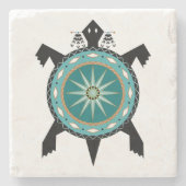 先住民タートルストーンコースター ストーンコースター (正面)