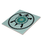 先住民タートルセラミックタイル タイル (側面)