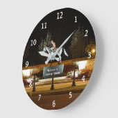 先住民ダンサーの像サラトガウォールクロック番号 ラージ壁時計 (傾斜)