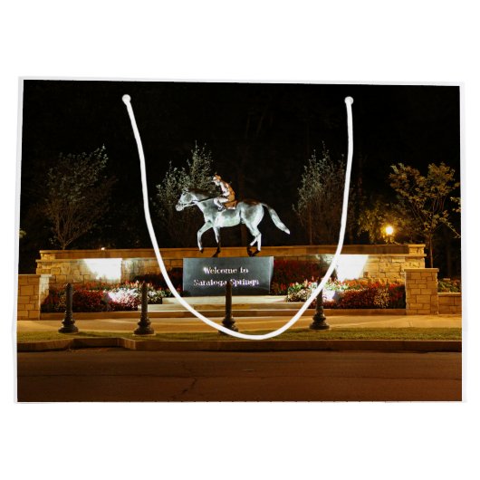 先住民ダンサーホースマンツァラトガ抱き枕 ラージペーパーバッグ (裏面)