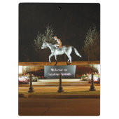 先住民ダンサー馬像サラトガクリップボード クリップボード (裏面)