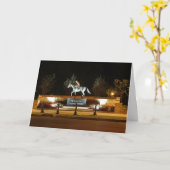 先住民ダンサー馬像サラトガグリーティングカード カード (黄色い花)