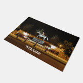 先住民ダンサー馬像サラトガドアマット ドアマット (アングル)