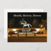 先住民ダンサー馬像サラトガハガキ ポストカード (正面/裏面)