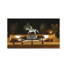 先住民ダンサー馬像サラトガビジネスカード