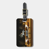 先住民ダンサー馬像サラトガラゲッジタグ ラゲッジタグ (正面縦)