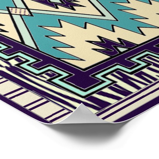 先住民チーフタンパターンポスタープリント ポスター (角)