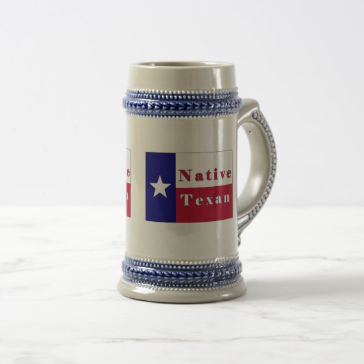 先住民テサンローンスター国旗 ビールジョッキ (正面右)