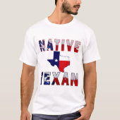先住民テシャン国旗のマップ Tシャツ (正面)