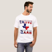 先住民テシャン国旗のマップ Tシャツ (正面フル)