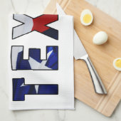 先住民テシャン国旗 キッチンタオル (四つ折り)