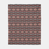 先住民デザイン フリースブランケット (正面)