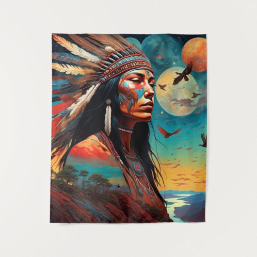 先住民トライバルアート タペストリー (正面)