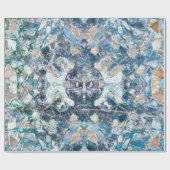 先住民トリバルクラシックブルータンエスニックデザイン ラッピングペーパー (フラット)