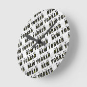 先住民ニューヨーカーパターン ラウンド壁時計 (傾斜)