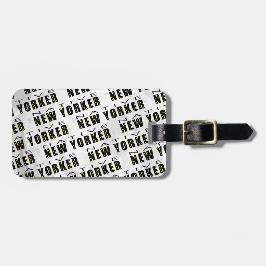 先住民ニューヨーカーパターン ラゲッジタグ (正面横)