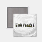 先住民ニューヨーカーブラック マグネット (正面/裏面)