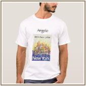 先住民ニューヨーカーマンハッタンスカイライン Tシャツ