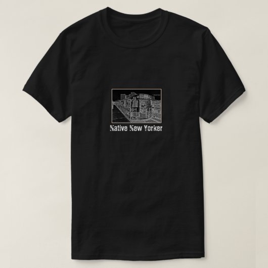 先住民ニューヨーカー(地下鉄版)ミスターPシャツ Tシャツ (デザイン正面)