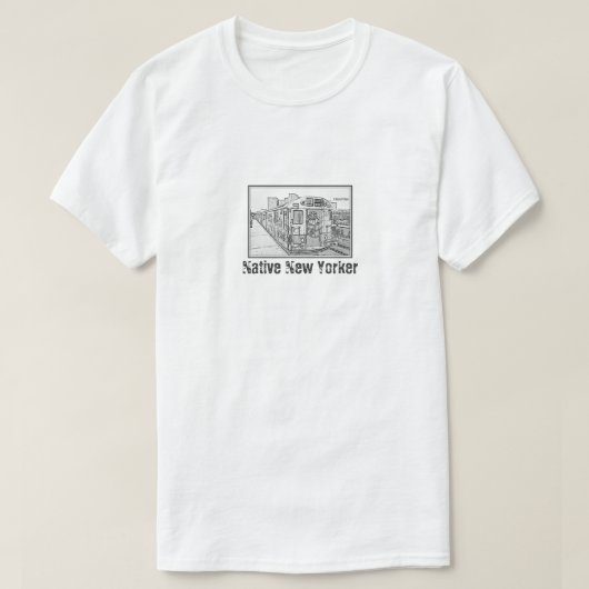 先住民ニューヨーカー(地下鉄版)ミスターPシャツ Tシャツ (デザイン正面)
