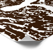 先住民ハワイアンの部族熱帯芸術パターン ポスター (角)