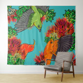 先住民ハワイアンバード タペストリー (インサイチュ(横))