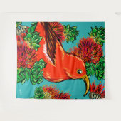 先住民ハワイ鳥 タペストリー (正面(横))