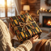 先住民ハーベストコーン幾何学的パターンデザイン ラッピングペーパーシート