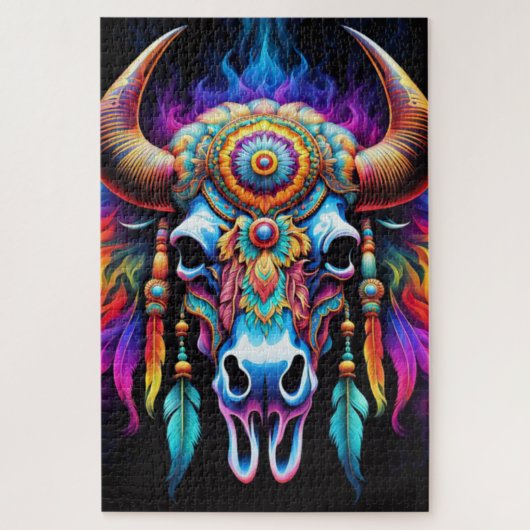 先住民バイソンスカル ジグソーパズル (縦)