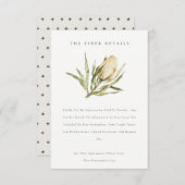 先住民バンクシアウォーターカラー結婚フローラの詳細 エンクロージャーカード (正面/裏面)