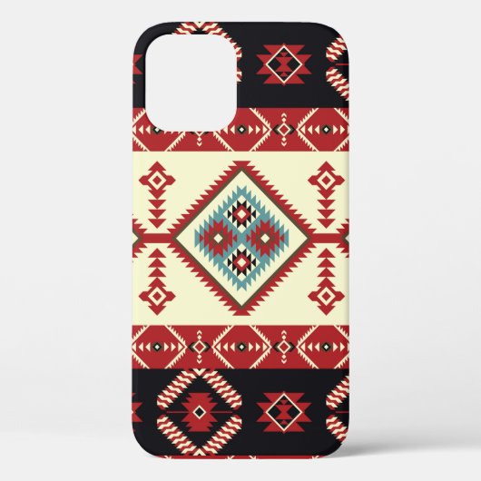 先住民ファブリック。幾何学的デザインキリム。民族 Case-Mate iPhoneケース (裏面)