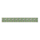 先住民ブッシュ開花サマーグリーン グログランリボン (正面)