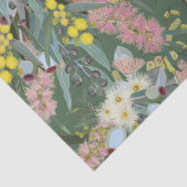 先住民ブッシュ開花ヴィンテージ緑 薄葉紙 (詳細)