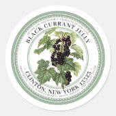 先住民ブラックカラントイラストレーション付ゼリーラベル ラウンドシール (正面)