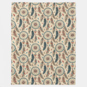 先住民ブランケインスパイアットコージー伝統ドリームキャッチャー フリースブランケット (正面)