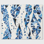 先住民ブルー調和 ラッピングペーパー (フラット)