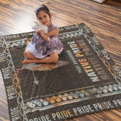 先住民プライドインディアン羽レトロトバルアロー フリースブランケット