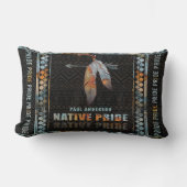 先住民プライドインディアン羽レトロトバルアロー ランバークッション (正面)