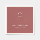 先住民プロテアウォーターカラーフローラボホボタニカル スタンダードカクテルナプキン (正面)