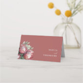 先住民プロテアウォーターカラーフローラボホボタニカル プレイスカード (裏面)