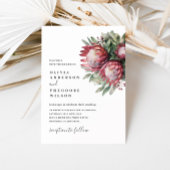 先住民プロテアウォーターカラーフローラボホボタニカル 招待状