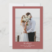 先住民プロテアウォーターカラーフローラボホボタニカル 招待状 (裏面)