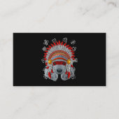 先住民プードル先住民アメリカインディアン犬の群れ 名刺 (正面)