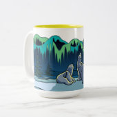 先住民ベアアートカップマグポーラベアカップ&グラス ツートーンマグカップ (正面左)