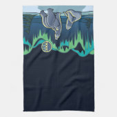 先住民ベアアートタオル極熊ティータオル キッチンタオル (縦)