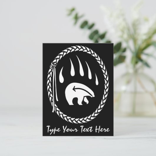 先住民ベアポストカードカスタムトライバルアートポストカード ポストカード (スタンド正面)