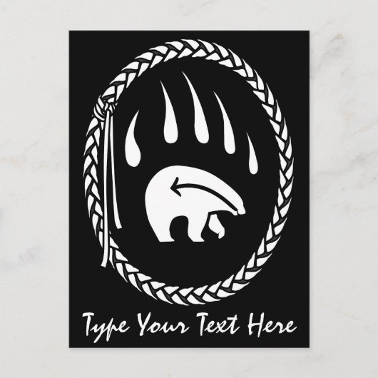 先住民ベアポストカードカスタムトライバルアートポストカード ポストカード (正面)