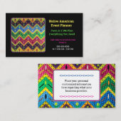 先住民メキシカラフル抽象デザイン 名刺 (正面/裏面)
