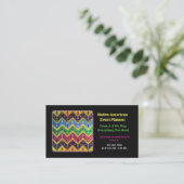 先住民メキシカラフル抽象デザイン 名刺 (スタンド正面)